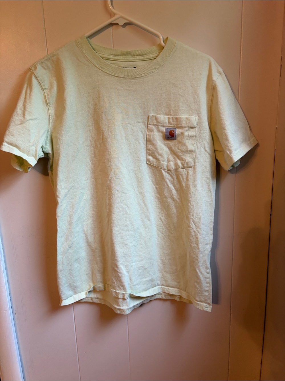 Carhartt Short Sleeve Pocket Tee in Light Yellow